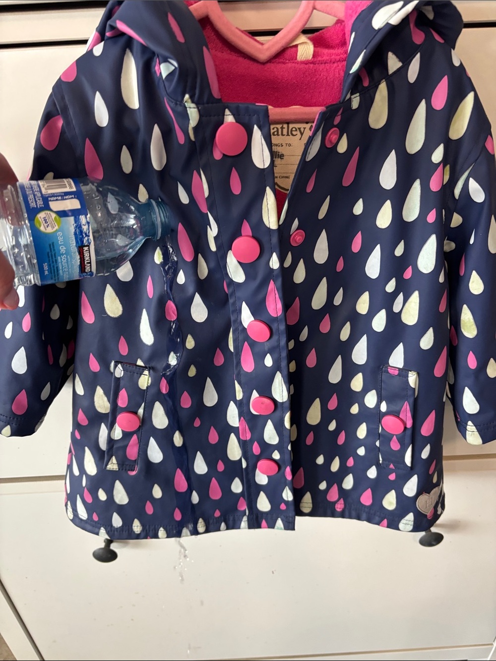 Hatley Navy Kids Color Changing Raincoat - Picture 3 of 6